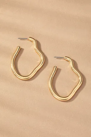 Abstract Elegance Hoop Earrings