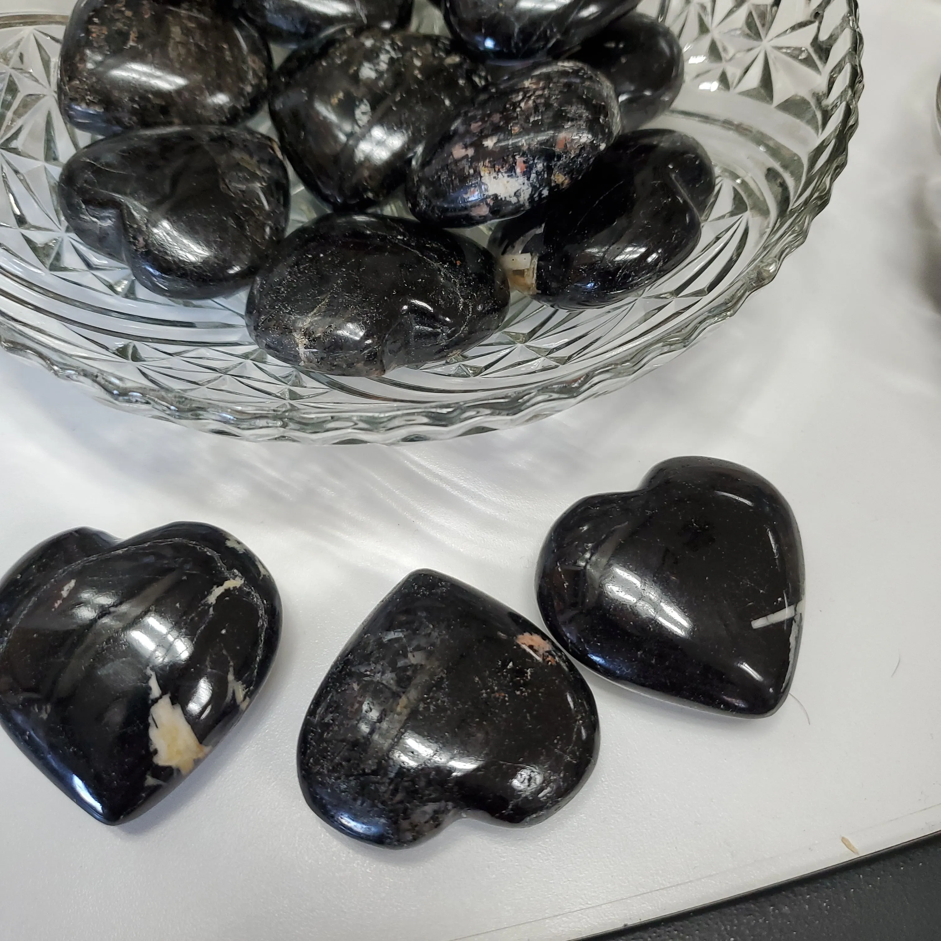 Black Tourmaline Carved Heart