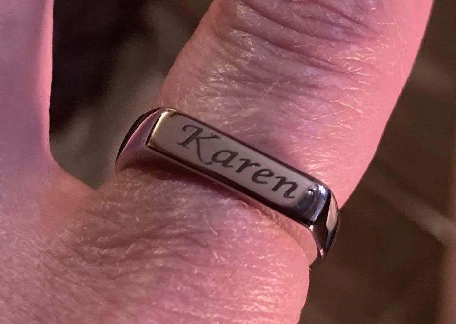 Custom Ring - Personalized Ring - Customized Bar Name Ring for Women - Gift for Girlfriend Wife Mom Birthday Anniversary Her Stackable