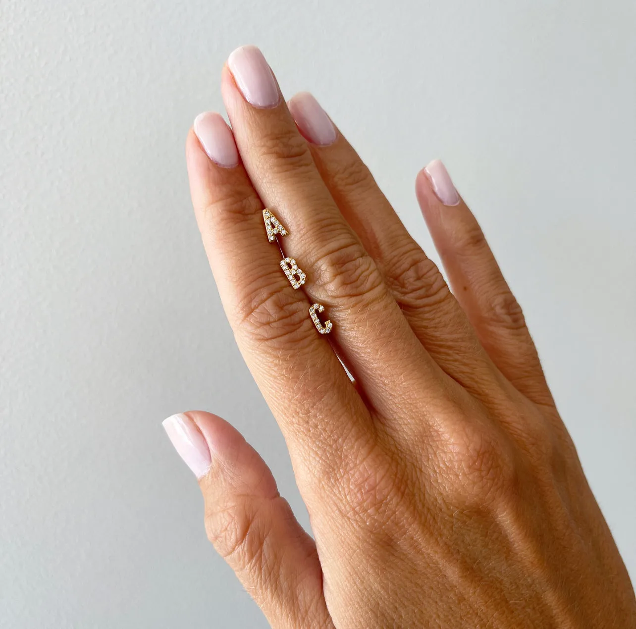 LETTER PAVE STUD - X