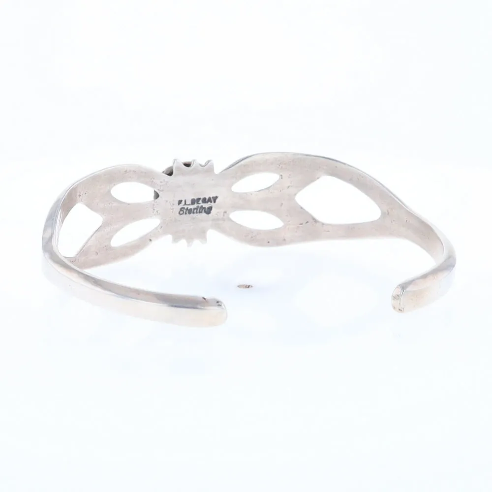 Native Silver Turquoise Butterfly Cuff Bracelet