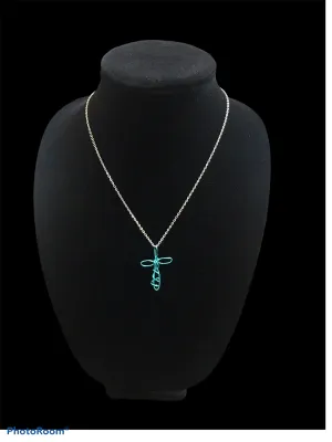 Twisted Wire Cross Necklace